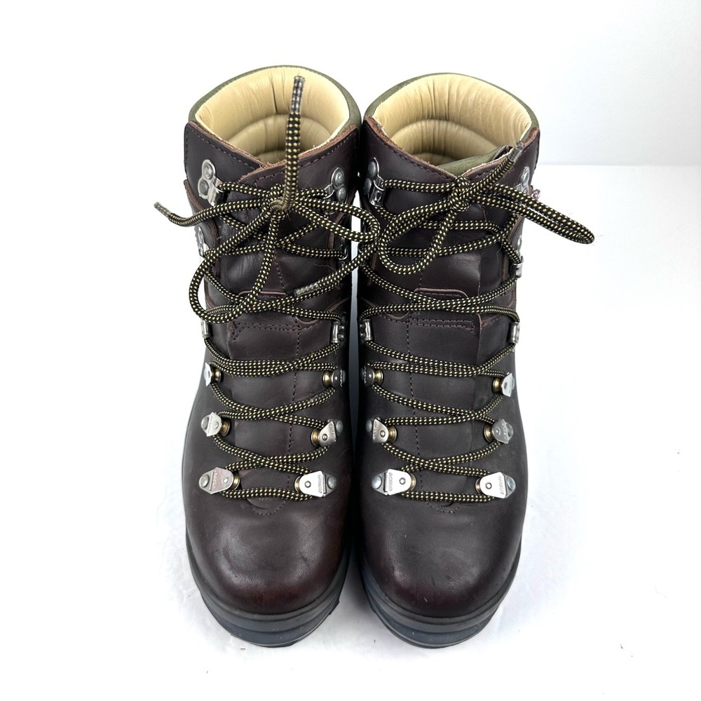 Asolo Vintage Hiking Boots Mens 7 Womens 8.5 Brown Leather Lace Up Heavy Duty - Picture 4 of 11